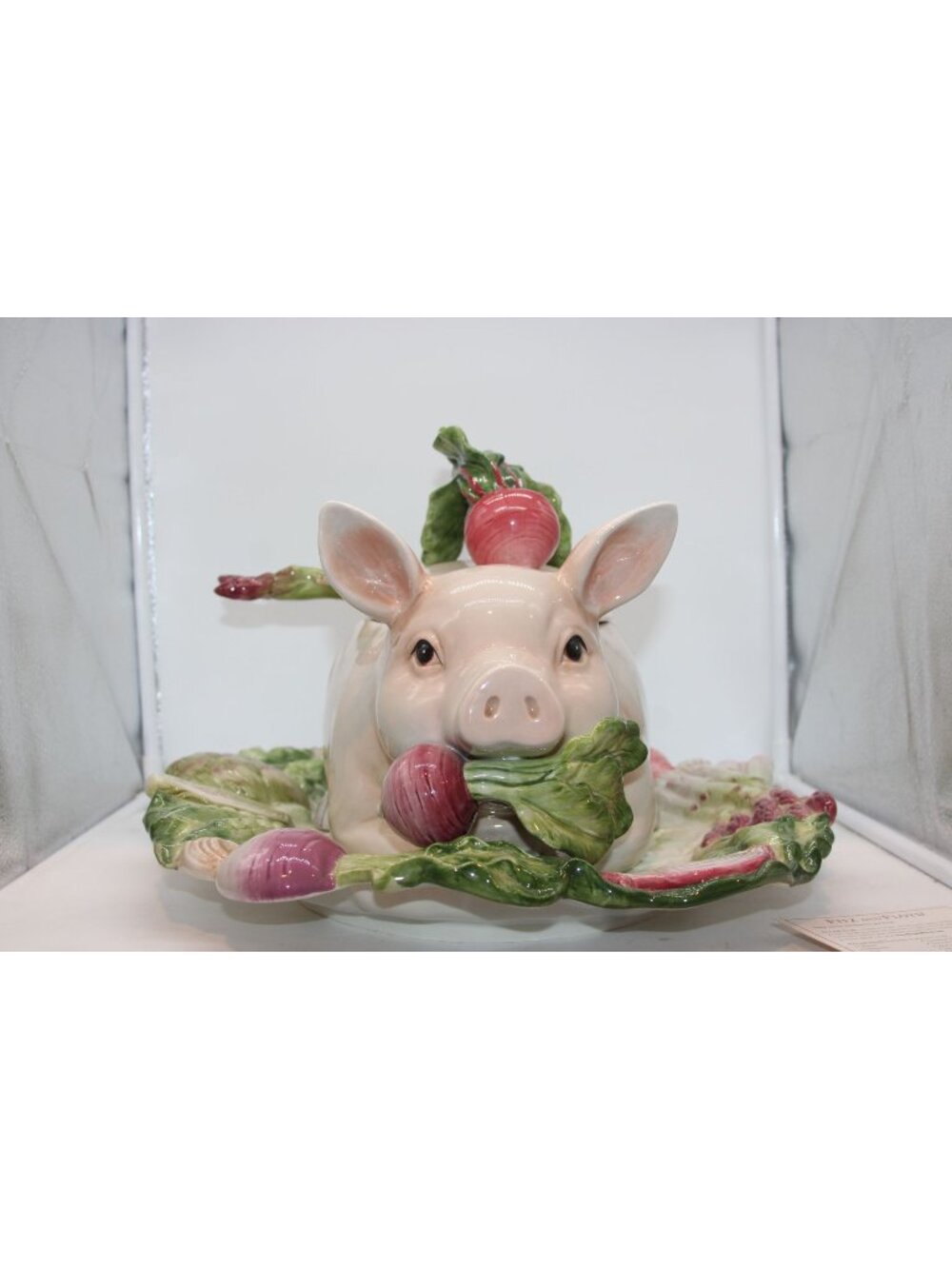 Fitz & Floyd Classic - French Market Pig Tureen and Platter - No Box